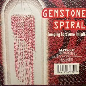 GEMSTONE SPIRAL BEADED HANGING CEILING PENDANT 2005 Matscot Intl BRAND NEW 8.5”d